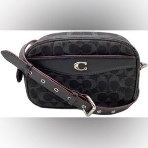 NWOT Coach Black Denim Signature Crossbody Bag